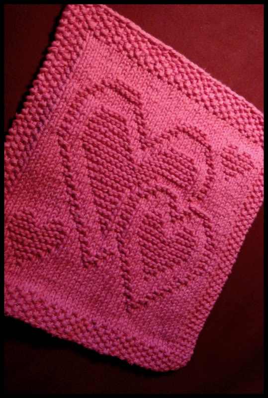 A Valentine Surprise Pink...A valentine Surprise. Fast and easy this cloth should knit up in no time ready for Valentine's Day. Or make it as a sweet