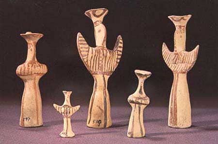 Many of these small figurines have been excavated, most likely they were presented as offerings to their gods.