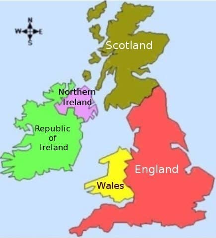 This map would be useful in showing students the location of each country and then allowing them the chance to correct their maps accordingly