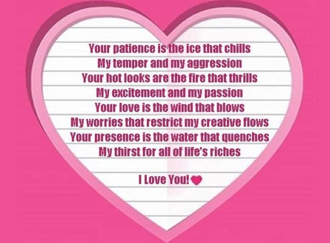 You should send write a love poem on a card and send it to your wife if you really want to make her weak in the knees.