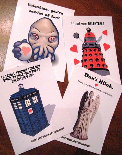 Feeling The Who Love? Here Are Some Printable Doctor Who Valentine's Day Cards For You To Send To That Special Whovian In Your Life.