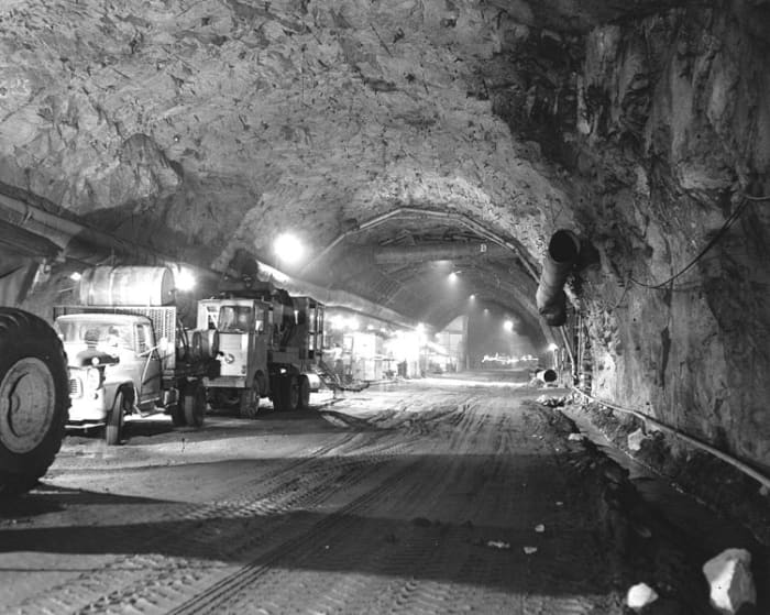 Government facilities were built in Cheyenne Mountain, Colorado in the early 1960s. Underground warehouses were constructed beginning the same time around the USA. Many are expanding in the 2010s.