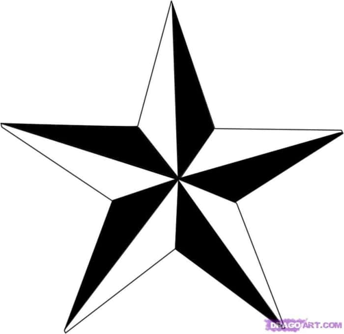 An example of a nautical star you can draw with this method.