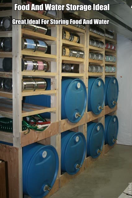Here in the photo is a great ideal for storing food and water. If your prepping this would be a great ideal.