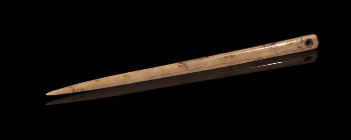 Bone needle from between 17,000 - 10,000 BC