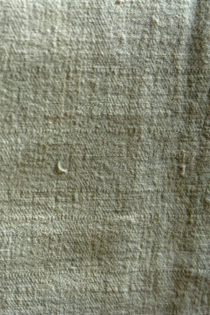 An approximately 100 year old piece of hand woven linen cloth