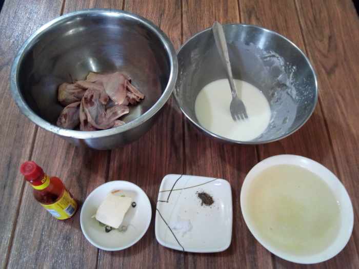 Ingredients for buffalo chicken wings