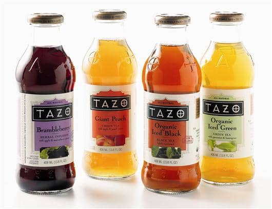 Tazo also offers a line of bottled teas, as well as a number of flavors of tea that Starbucks does not serve.