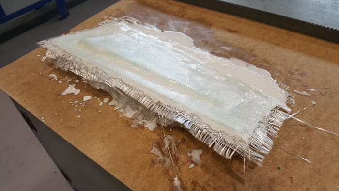 As part of my degree, I tried my hand at wet lay-up. Trust me when I say that wet lay-up can be messy!