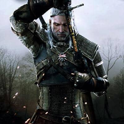 Geralt of Rivia, the Witcher from Sapkowski's novels and short stories.