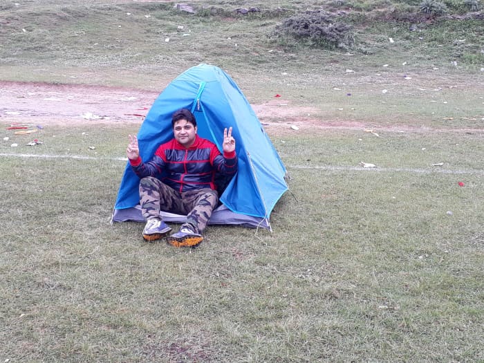 I slept throughout the night as it was raining outside but there was not a single drop of rain that entered inside my camp. The camp contained all the necessary items that helped me keep warm through the night.