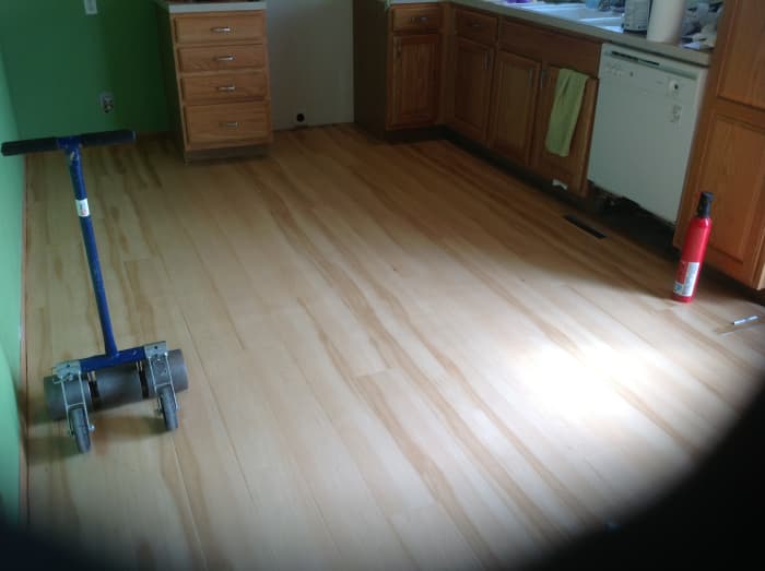 The bumpiness is mostly due to light and not our error. You can see the 100-lbs roller on the left there.
