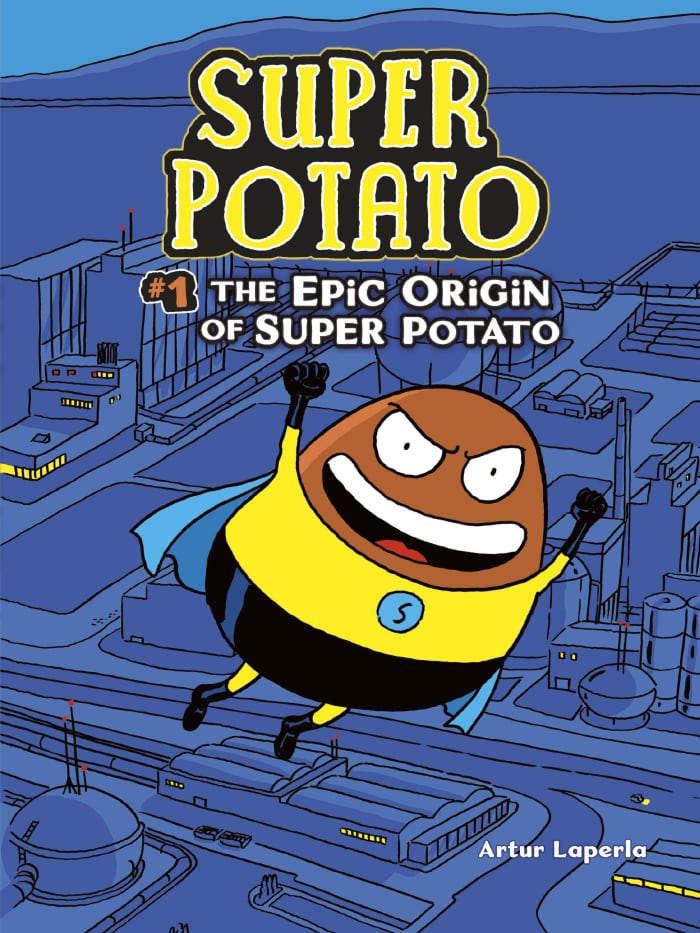 The Epic Origin of Super Potato by Artur Laperla features color pictures, humor, and an unusual superhero.