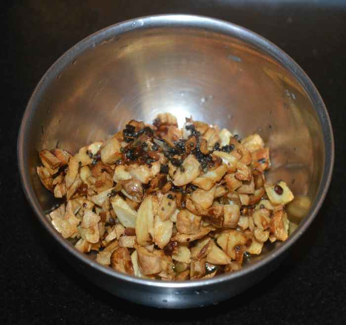 Collect the mixture in a bowl.