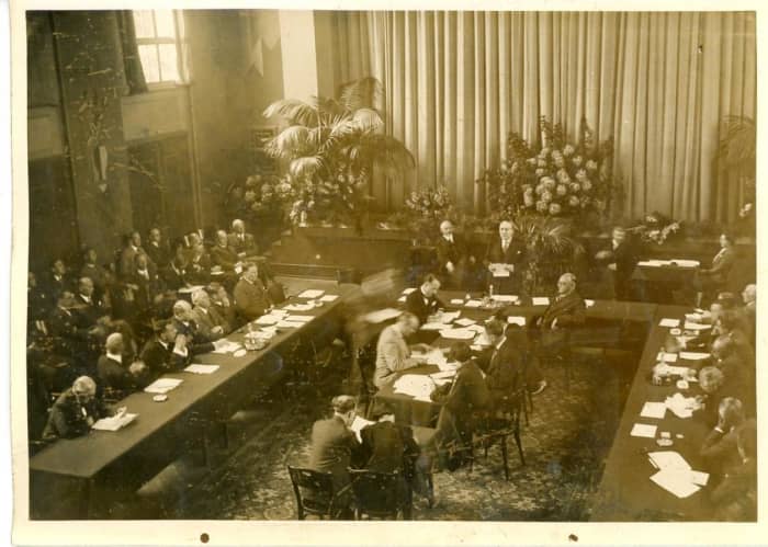 The Nyon Conference in 1937. Although useful for putting a stop to Italian submarine depredations in the Mediterranean, it could have led to a firmer Anglo-French alliance more quickly if not for being pushed for multilaterialism.