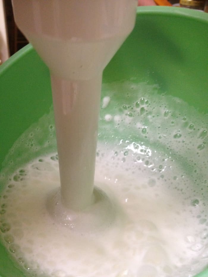 You can beat the egg whites until you get soft peaks before adding white chocolate. Do not over beat.