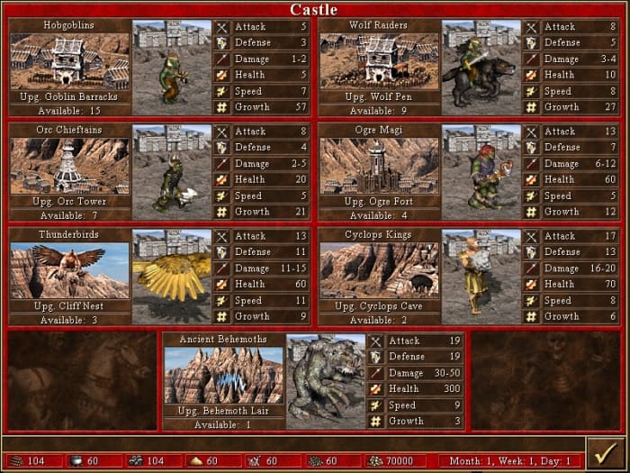 Major upgrades are the ability of ogre mages to cast bloodlust and the siege ability of the cyclops kings.