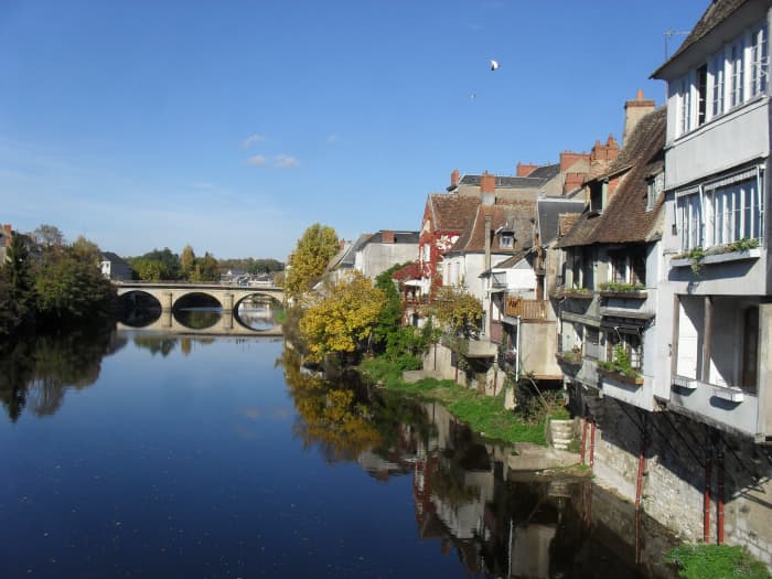 River Creuse with the New Bridge in Argenton Sur Creuse