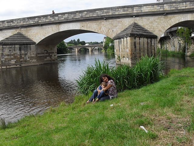 Old Bridge in Argenton Sur Creuse. This is one of our preferred places to feed the ducks