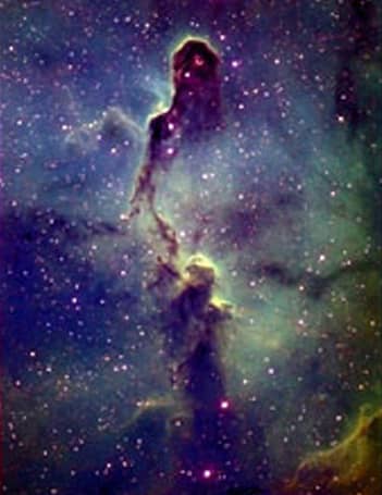 The nebula theory of planet creation by Marshall B. Gardner is the best symbolism I could come up with for the origin of species.