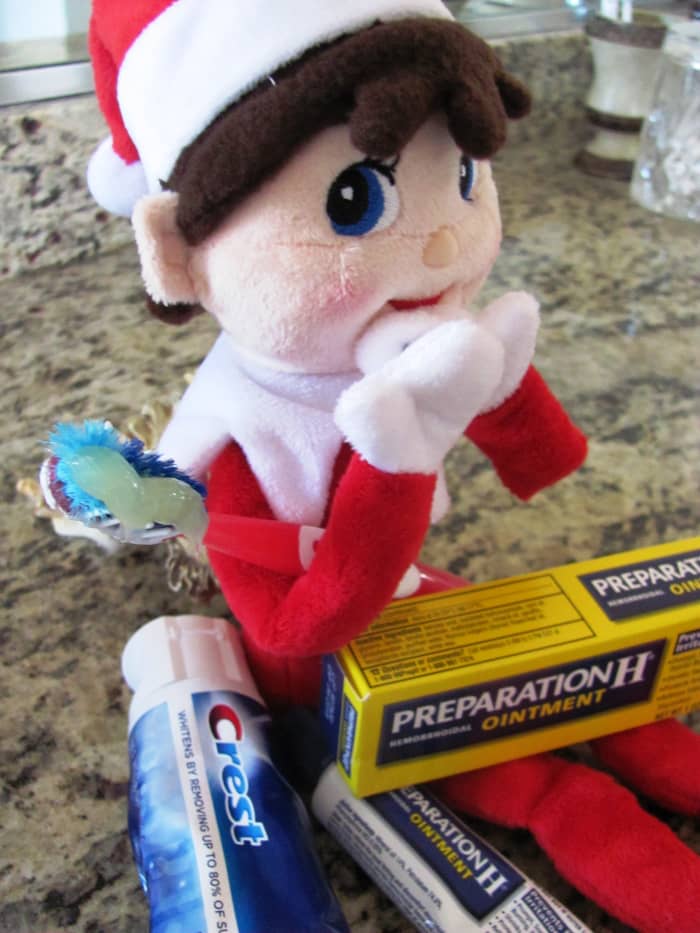 Santa's intern was caught switching the toothpaste and Preparation H (a hemerrhoid treatment cream). At least your teeth won't itch.