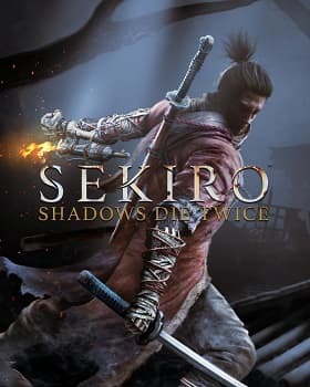 This is the cover art for "Sekiro: Shadows Die Twice." The cover art copyright is believed to belong to the distributor of the game or the publisher, Activision or the developers, FromSoftware.