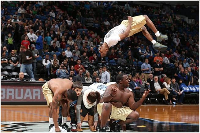 The Beale Street Flippers got worldwide recognition by performing at NBA games.
