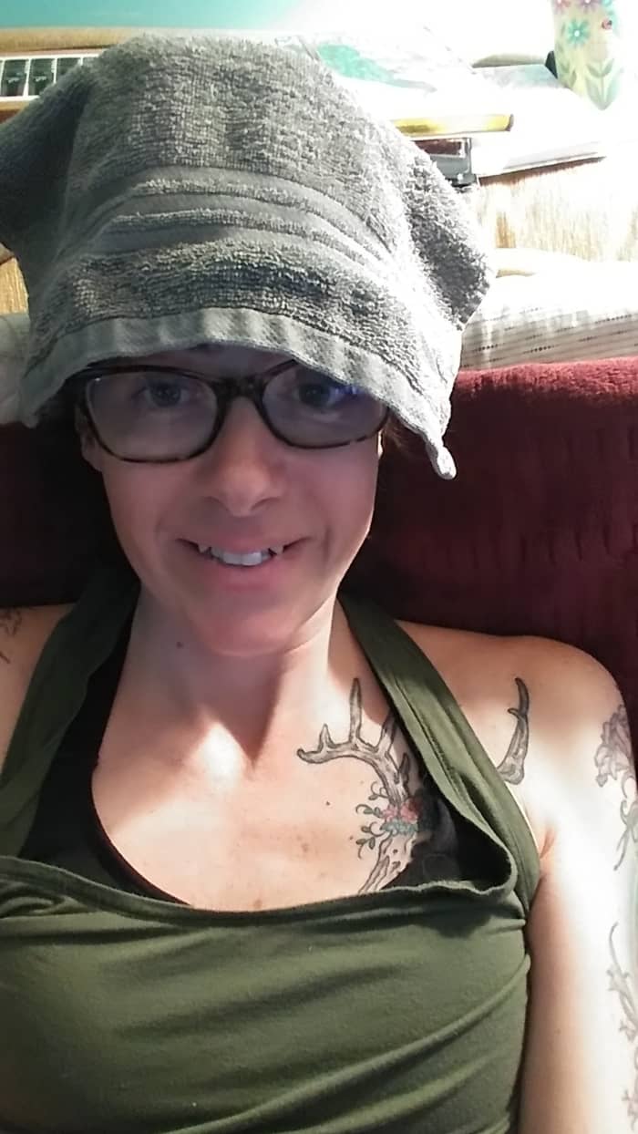 Ice pack on the head, heating pad around the neck is my favorite thing these days. I use that combination multiple times a day. If you have bad headaches or neck aches you should definitely try it!