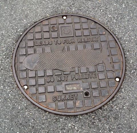 Did you know that almost every town or city has a different design on the manhole covers that’s unique to them. This is from Surrey, BC where I actually have lived for a couple of years.