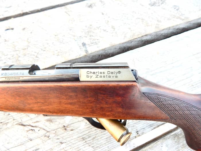 View of the flat milled on the back half of the receiver. The earlier rifles were stamped CZ-99 right there if I remember correctly