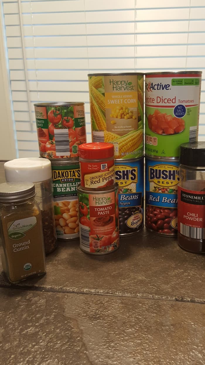 The last time I made this, I set the dry ingredients (minus the black pepper, oops) out on the kitchen island so that I could update my photos. After seeing all the cans and spices, my husband asked me if I was cleaning out the pantry.
