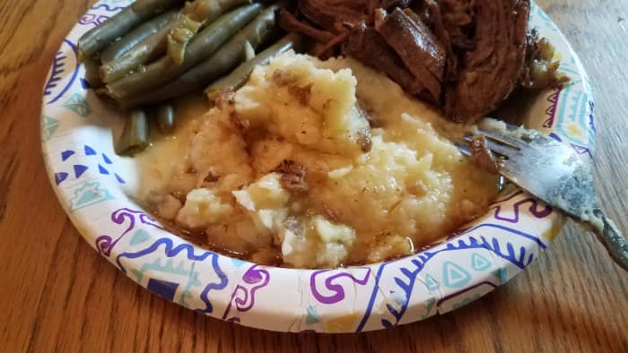 These mashed potatoes are so creamy and delicious that you'd never know there was cauliflower in them unless someone told you.