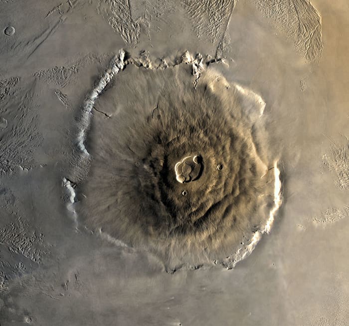 Olympus Mons dwarfs Mount Everest