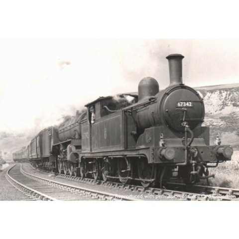 BR G5 67342 - possibly outshedded* at Pickering pilots an out-of-area over the moorland route between Grosmont and Malton - seen here at Goathland Summit