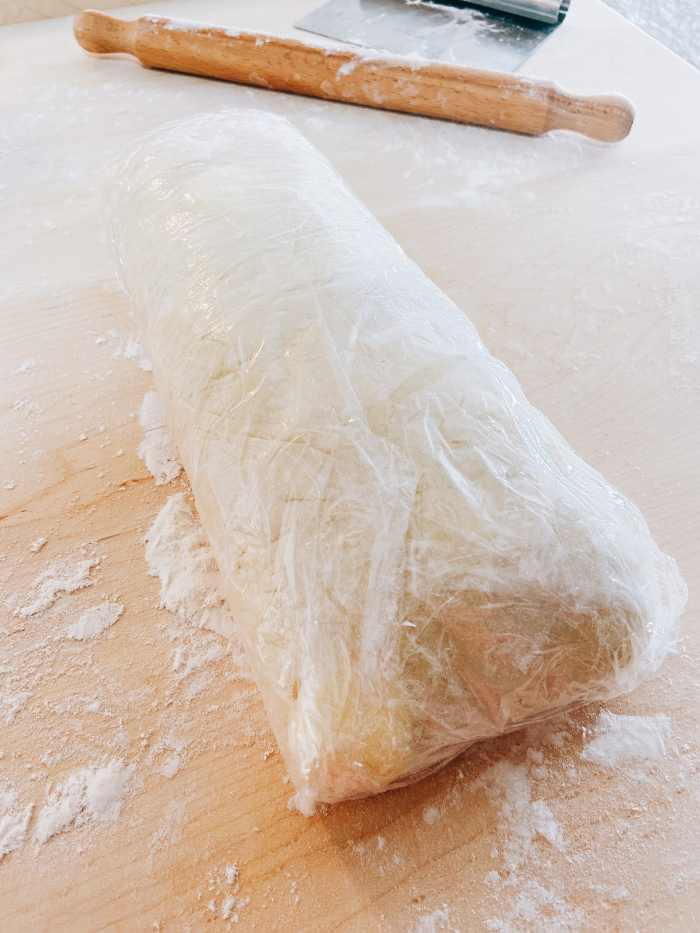 After 2 hours, take out the dough out. 