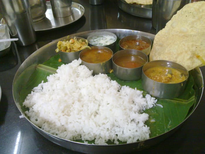 A Typical Madrasi South Indian Meal