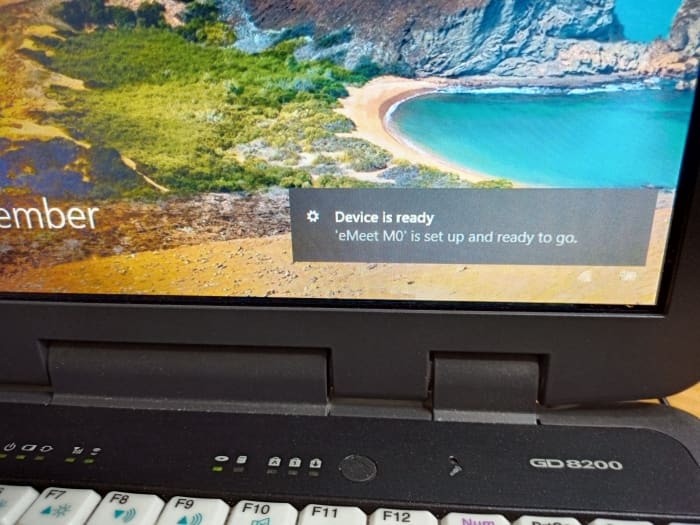 This speakerphone quickly connects and sets up when using Windows powered computer