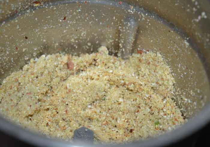 Grind to get a coarse powder.