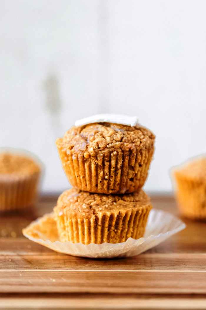 Healthy maple sweet potato cornbread muffins