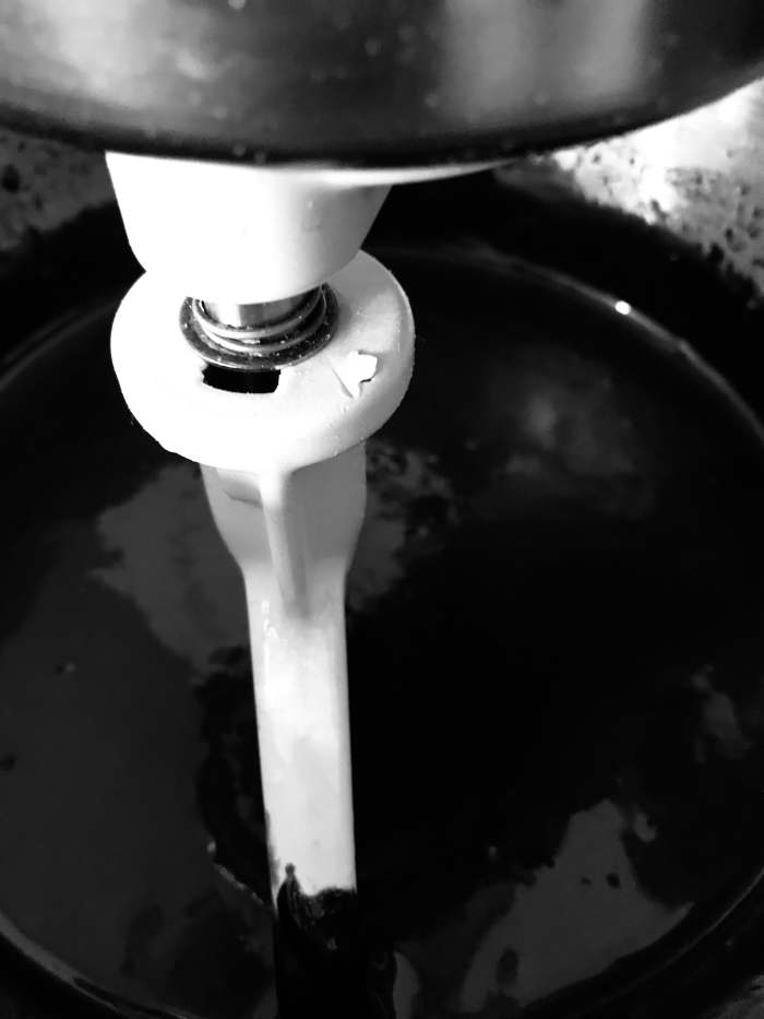 Mix the batter until fully incorporated, scraping down the sides of the bowl as you work. The batter is a bit on the liquid side - that's fine.