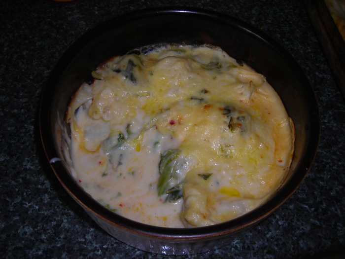 Cauliflower with cheese sauce