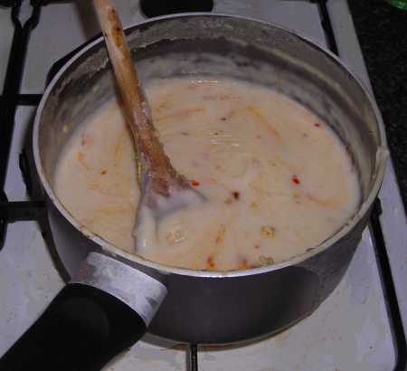 Cheese sauce for cauliflower