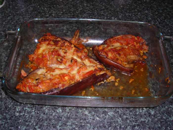 Baked aubergine (eggplant)