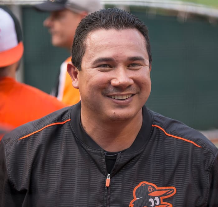 Einar Diaz spent the bulk of his career with the Cleveland Indians and became a coach after retiring.