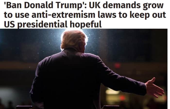 David Cameron took the unprecedented step of intervening in an American election by issuing a scathing rebuke to the front-runner to gain the Republican nomination for the presidency.
