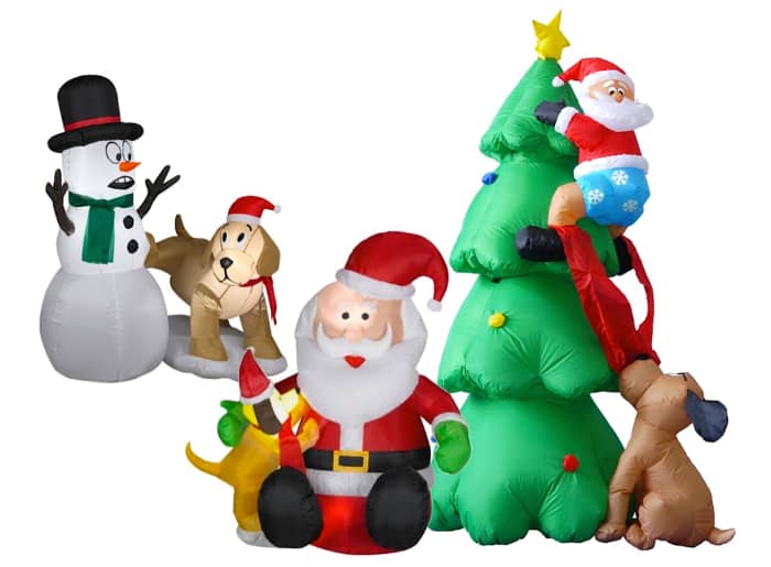 These range from 4 ft to 6 ft tall and they are all available at Amazon.com. Just click the link for the inflatable shown above or below to see them all.