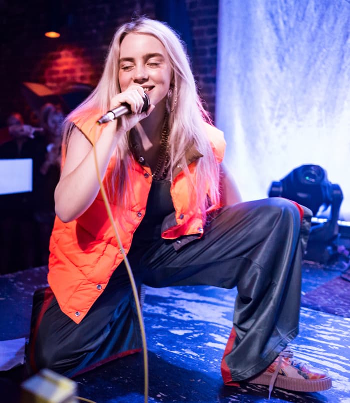 Billie Eilish performing live at The Hi Hat in Highland Park, Los Angeles, California, on Thursday, August 10, 2017.