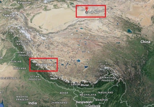 A present day map depicting the possible identified locations and target area for first phase of Operation Hat.