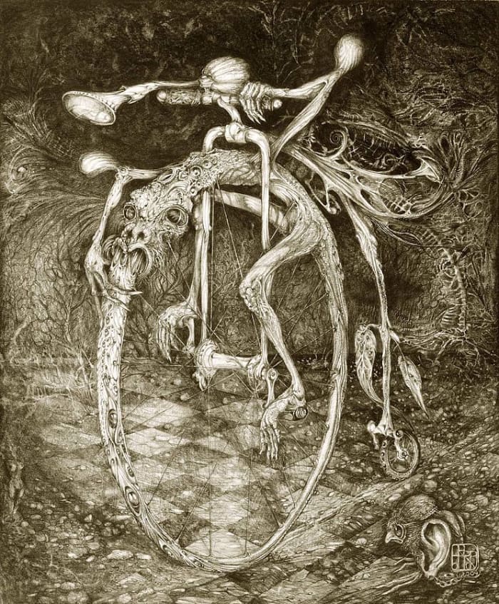 The ouroboros was an ancient mythical serpent that ate its own tale. It had about the same chance of being an example of perpetual motion as the inventions mentioned here.