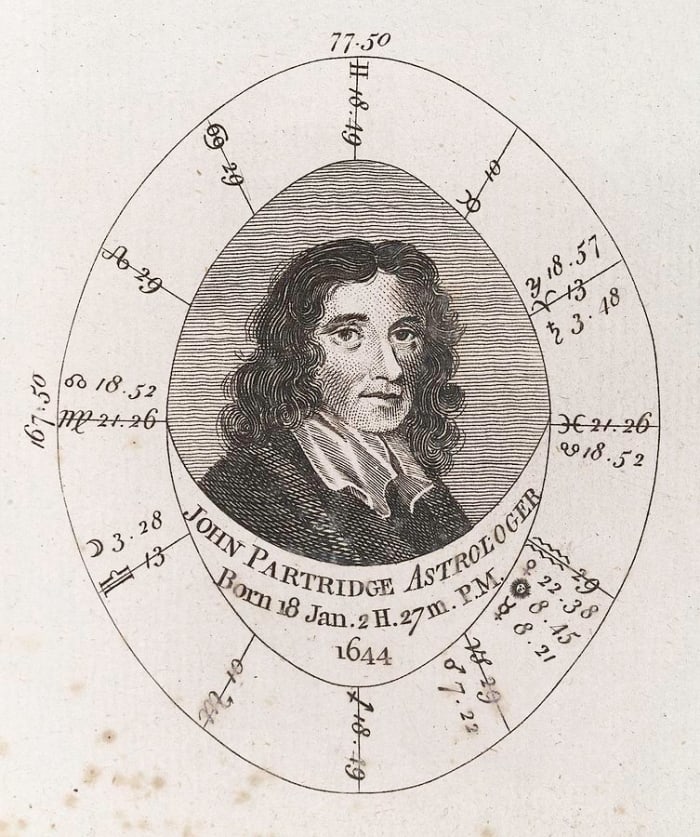 After criticizing the church, Johnathan Partridge read of his own impending doom in a competing almanac.
